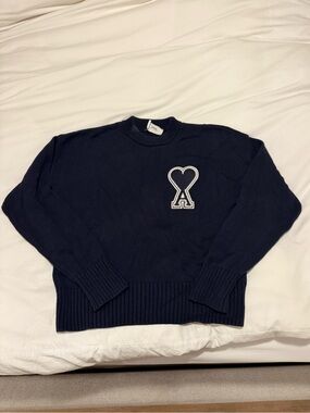 AMI Alexandre Mattiussi SSENSE Exclusive Navy Cotton Sweater